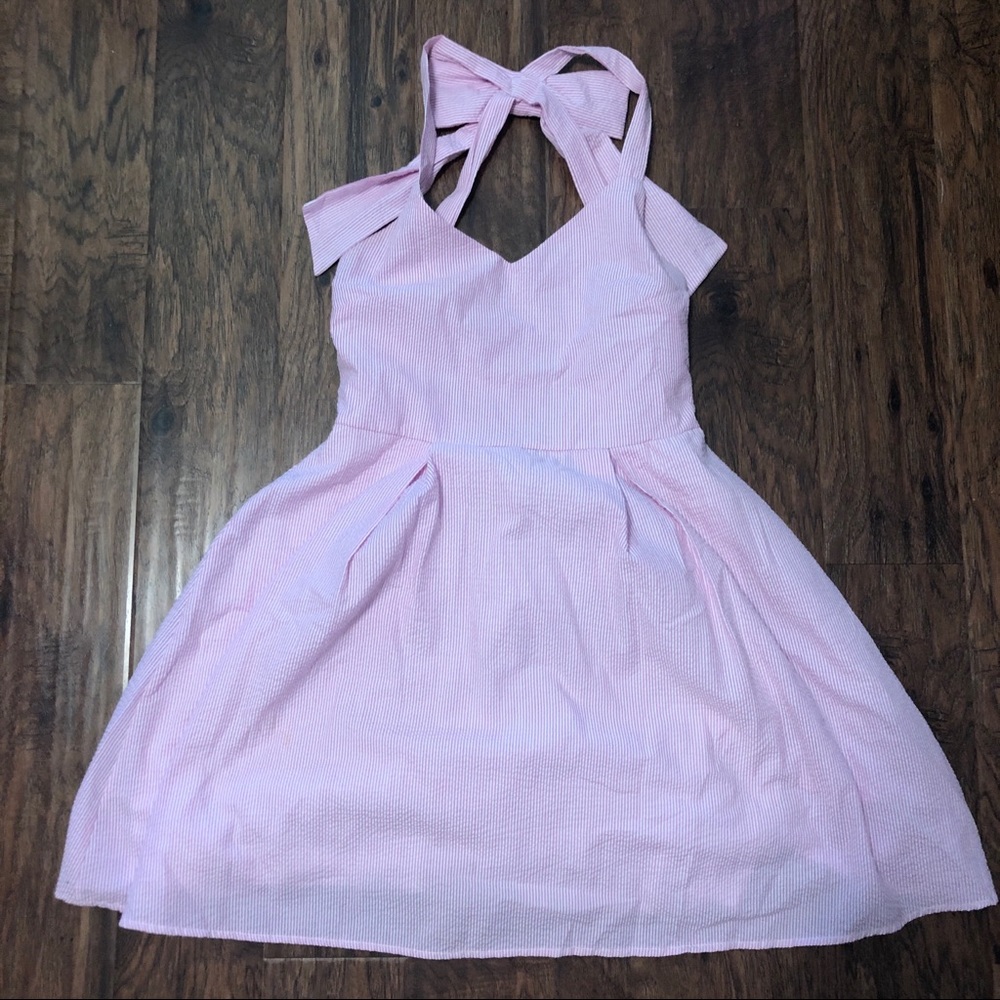 Pink Seersucker Dress